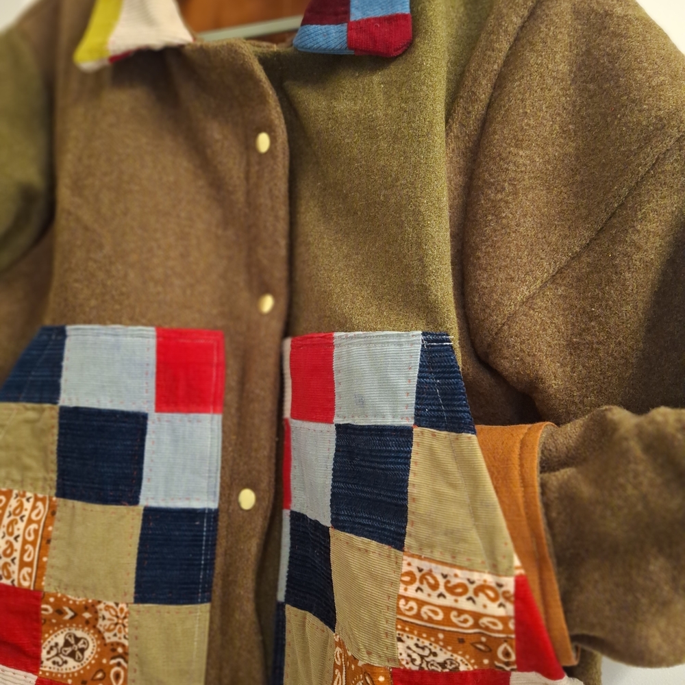 Patchwork Kids Jacket - Brown and Multicolor - image 3